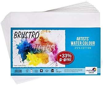 CHITRAPAT Handmade Paper Pro 440 R for Watercolor, Acrylic Painting ...