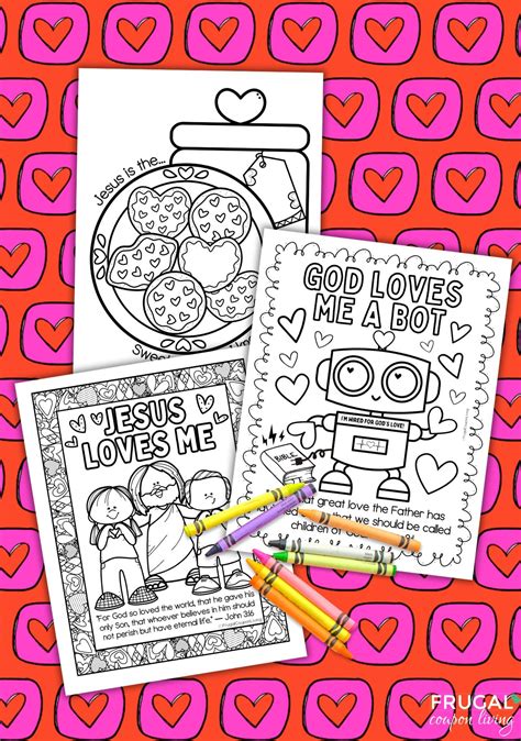 Christian Coloring Pages - Valentine's Day Bible Coloring Sheets for ...