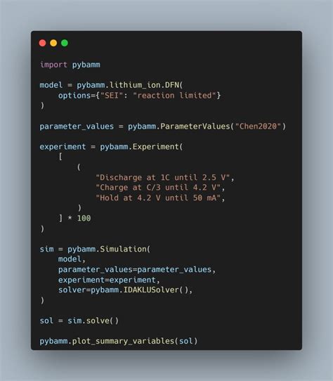 Image result for PyBOP Battery Modelling