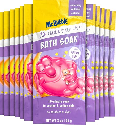 Amazon.com : Mr. Bubble Calm & Sleep Bath Soak with Epsom Salt, 2 oz ...