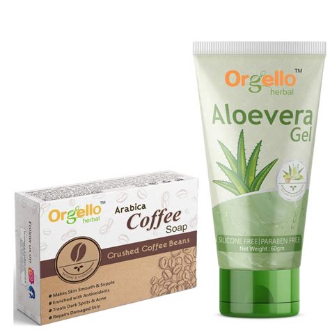Orgello Herbal Arabica Coffee Body Soap ( 100 gm.) + Aloe Vera ...