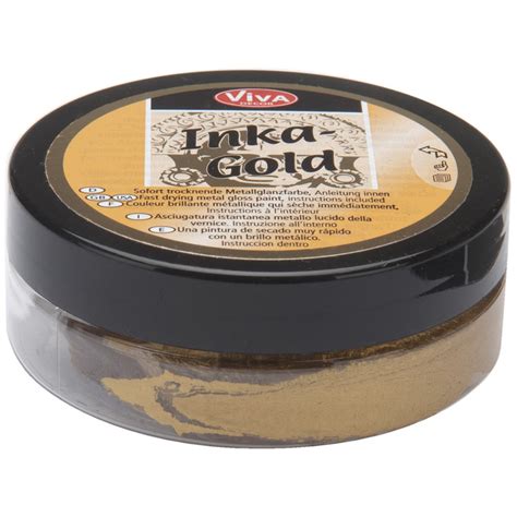 Viva Decor 50gm Inka Gold Metal Gloss Paint, Old Gold : Amazon.in: Home ...