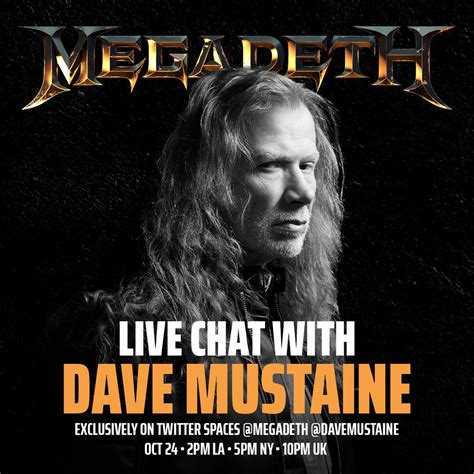 Megadeth on Twitter: "RT @Fityeth: I’m honored to host & bring @DaveMustaine and @Megadeth into ...