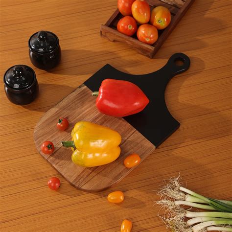 Buy IREKA HOMES Split Honey Acacia Wood Chopping Board/Serving Platter ...