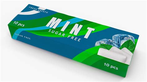 Mint Chewing Gum Pack 3D Model $19 - .max .3ds .blend .c4d .fbx .ma ...