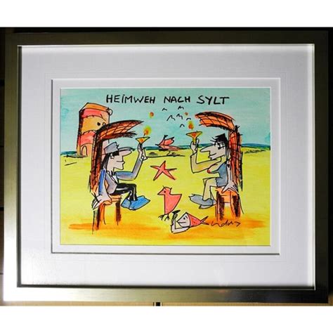 Udo Lindenberg Original Likörell 2014 "Heimweh nach Sylt" | Ramershov