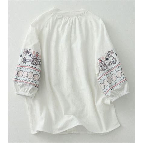 Pure Cotton Shirt With Embroidered Sleeves – THE DEER