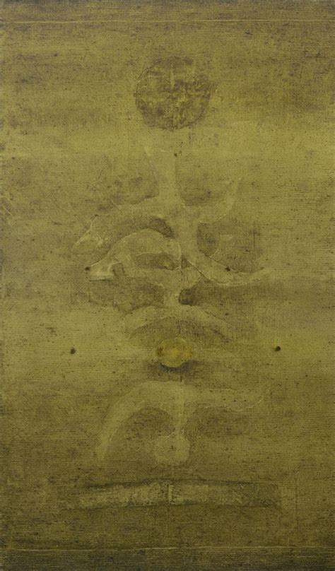 "Untitled 8": Yellow Oil Painting (57x34) by Ramesh Thorat – ArtZolo.com