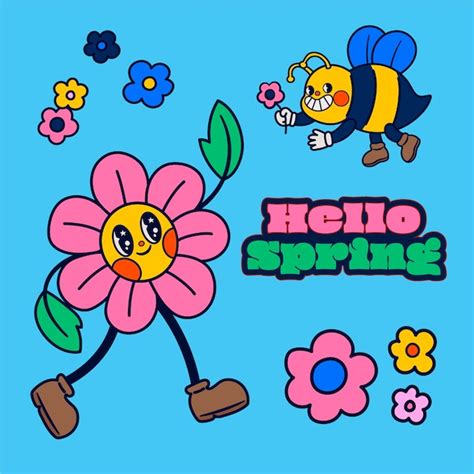 Image result for Hello Spring Square Sign Cartoon