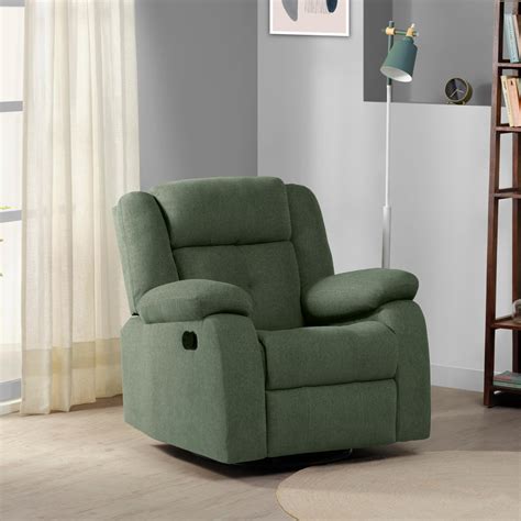 Buy Sleepyhead RX7 Swivel Rocker Recliner Green Fabric Online Best Pri