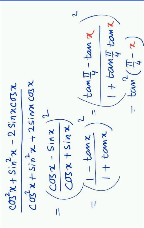 prove that 1 - sin2x / 1 + sin2x = tan²(π/4 - x) - Brainly.in