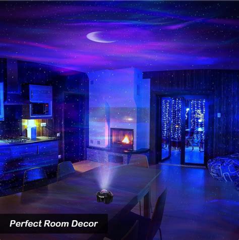 Aurora Lights Star Moon Projector with Remote Control & Bluetooth Musi ...