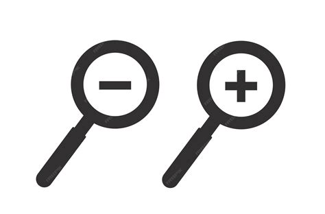 Premium Vector | Magnifier zoom in, zoom out symbol icon.