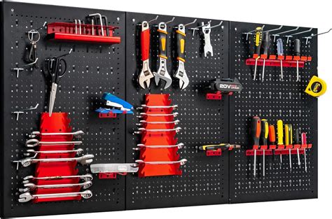 Goplus Pegboard Wall Organizer, 4ft Metal Garage India | Ubuy