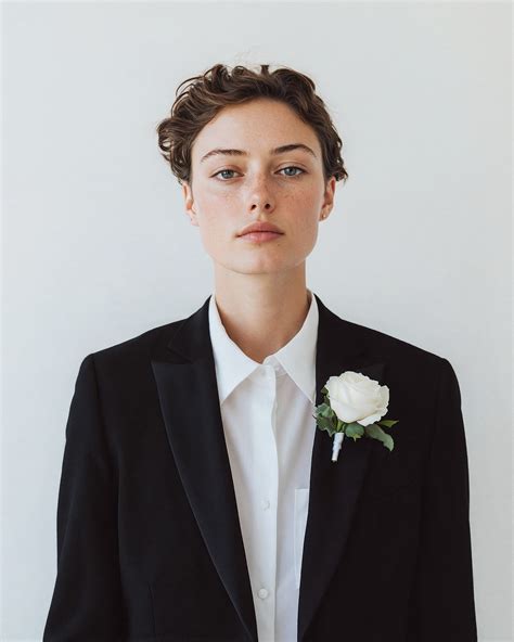 Black Tuxedo Blazer with White Rose Boutonnière | Sumissura