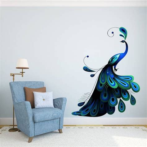 Grand Pixels 'Peacock Birds Nature' Wall Sticker for Bedroom & Living ...