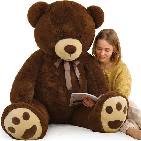 Tezituor Big Teddy Bear 5ft, Fluffy Life Size Giant Stuffed Bear Baby ...