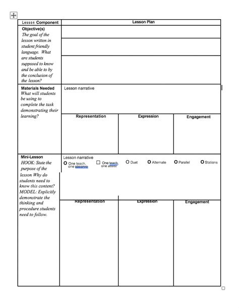 Universal Design Lesson Plan Example 的图像结果