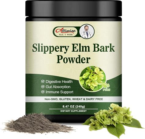Amazon.com: Alliwise Slippery Elm Bark Powder 240g,Pure Slippery Elm ...