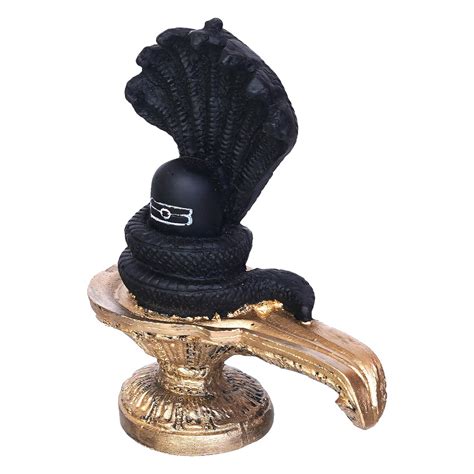 JaipurCrafts Premium Shivling with 5 Snake Shiv Lingam Statue Snake ...