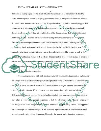 Image result for Spatial Memory Test