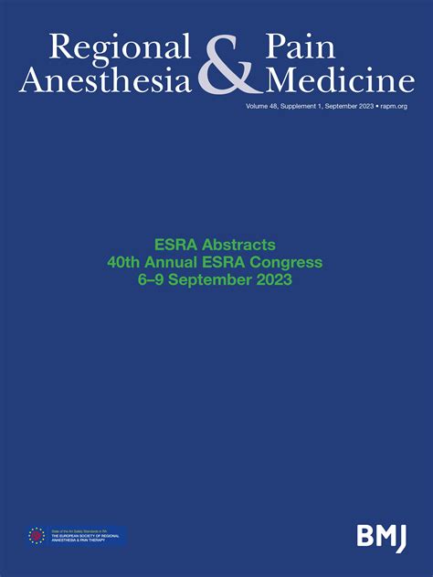 #35786 Rebound pain after regional anaesthesia | Regional Anesthesia ...