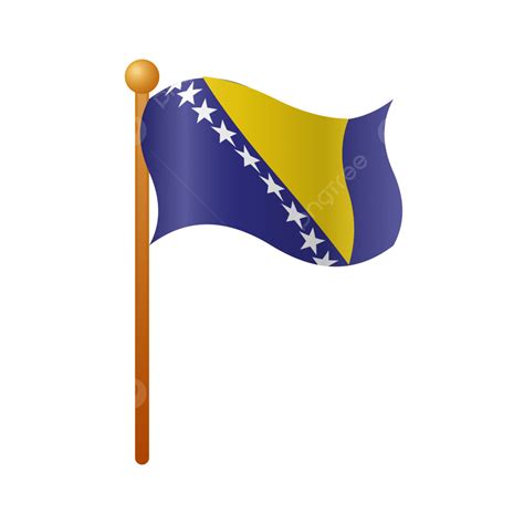Bosnian Flag Waving