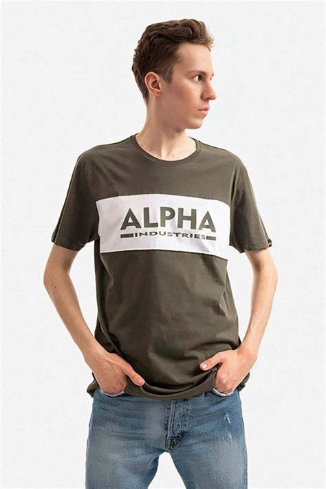 Alpha Industries cotton t-shirt green color at PRM US
