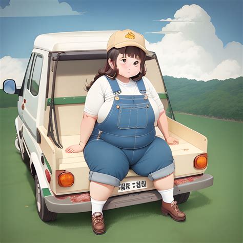 Super-cute-fat-obese-chubby-anime-girl-in-overalls by nashicha on ...