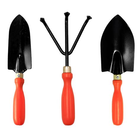 TrustBasket Gardening Hand Tools Set - 3 Pcs (Big and Small Trowel ...