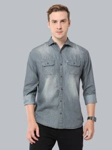 AIDAN PAUL Men Solid Casual Grey Shirt - Buy AIDAN PAUL Men Solid ...