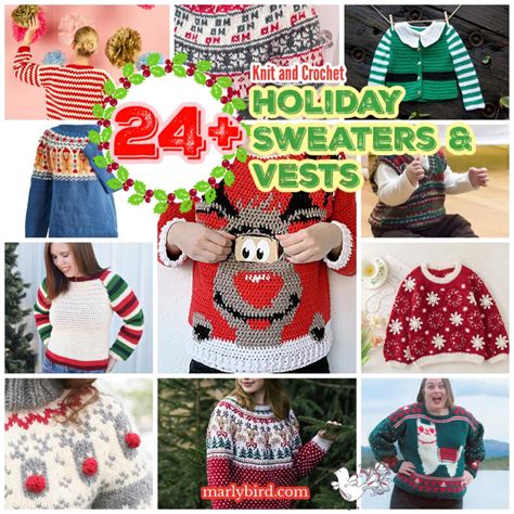 24+ Free Holiday Sweater Patterns for the Family! Knit & Crochet