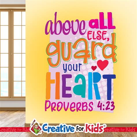 Above All Else Guard Your Heart Bible Verse Wall Decal