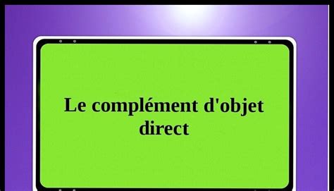 Image result for Lecon Le Complement D'objet Direct CM2