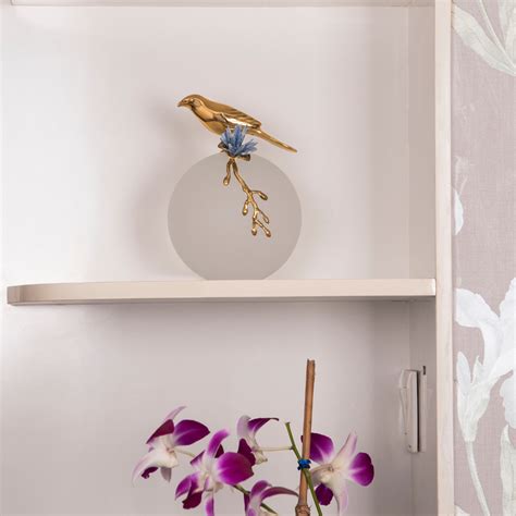 Luxury Bird with Crystal Ball – Whites & Pastels