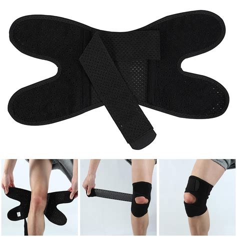 Black Knee Brace for Tennis Volleyball for Tendinitis Pain L Right ...
