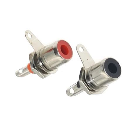 Buy Panel Mount RCA Connector Black/ Yellow/ White / Red 2 Pin Online ...