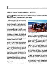 Revival of Rampani fishing for mackerel in Maharashtra - CMFRI Digital ...