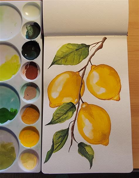 Lemon Watercolor Painting How To Paint An Lemon In Watercolour And Ink