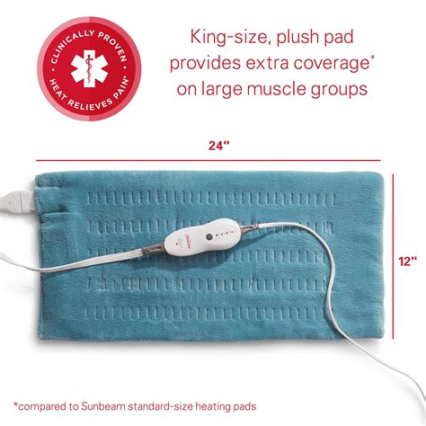 Sunbeam Large Heating Pads Sunbeam 12"x24" King Size Heating Pad W/