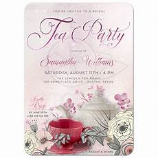 Vintage Tea Wedding Invitations by Vintage Floral Tea Invitation Sparkly Pink Bridal Vintage Tea Wedding Invitations