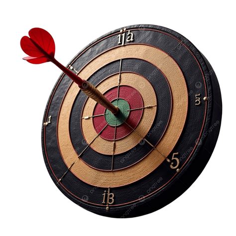 Arrow Hitting The Bullseye In A Round Target, Arrow Hitting The ...