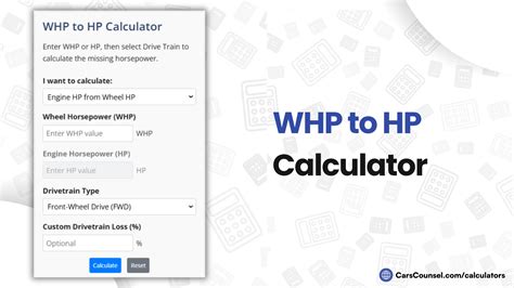 WHP to HP Calculator – CarsCounsel