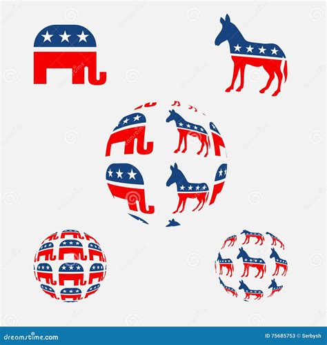 USA Political Parties Symbols Editorial Stock Photo - Illustration of ...