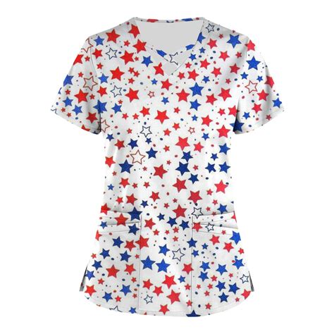 HIMIWAY Fourth of July Clothes Womens Tops Plus Size Independence Day ...