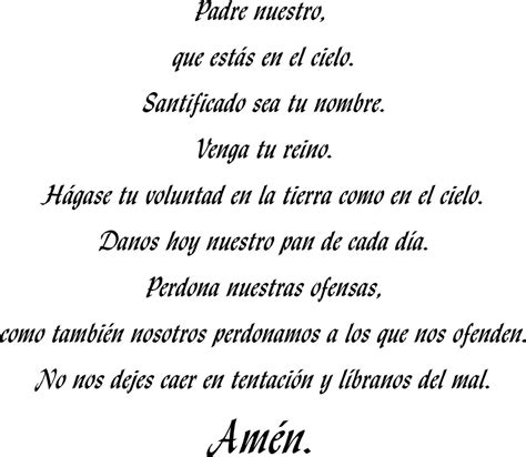 Padre Nuestro Our Father Prayer in Spanish Vinyl Wall Laptop - Etsy