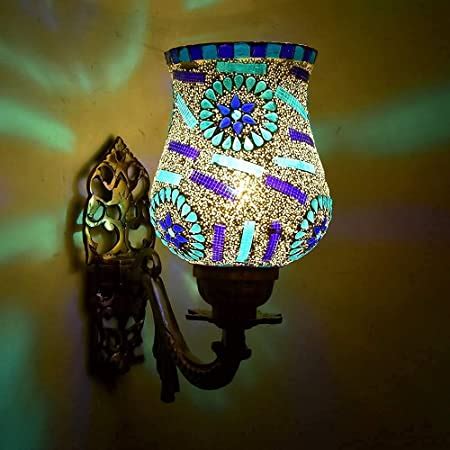 LIPRIXTA Designer Turkish Glass Wall Lamp for Living & Home Decoration ...