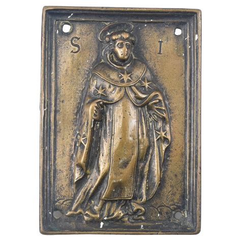 Devotional plaque, Saint Dominic. Bronze. Spanish school, 19th century ...