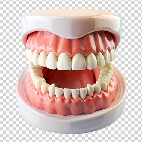Premium PSD | Dental teeth with the gums isolated on transparent background