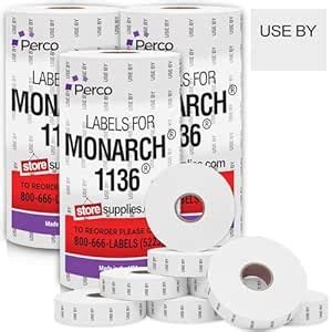 "USE by" Labels for Monarch 1136 Price Gun – Buy 2 Sleeves Get 1 Free ...